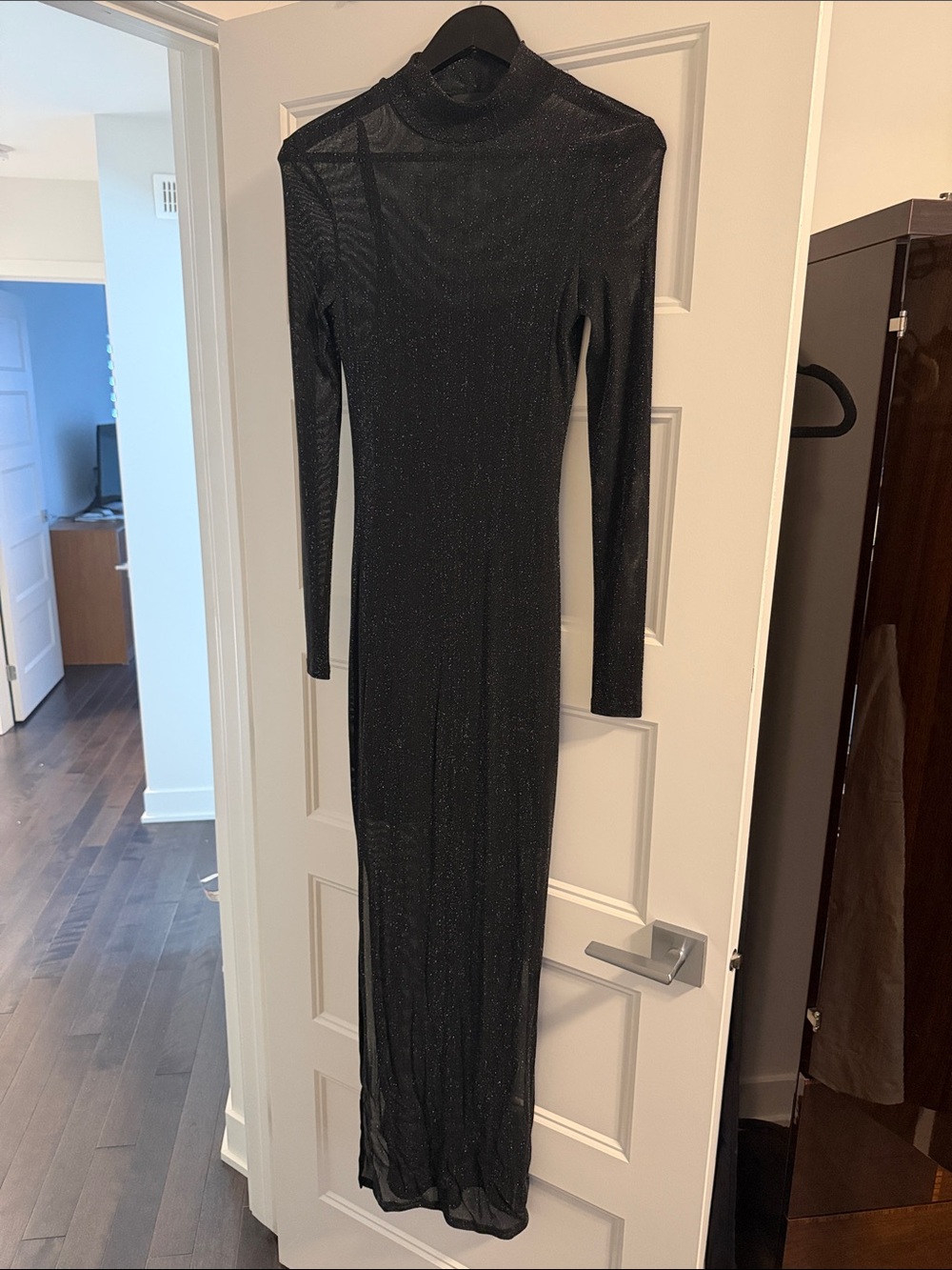Black mink pink dress